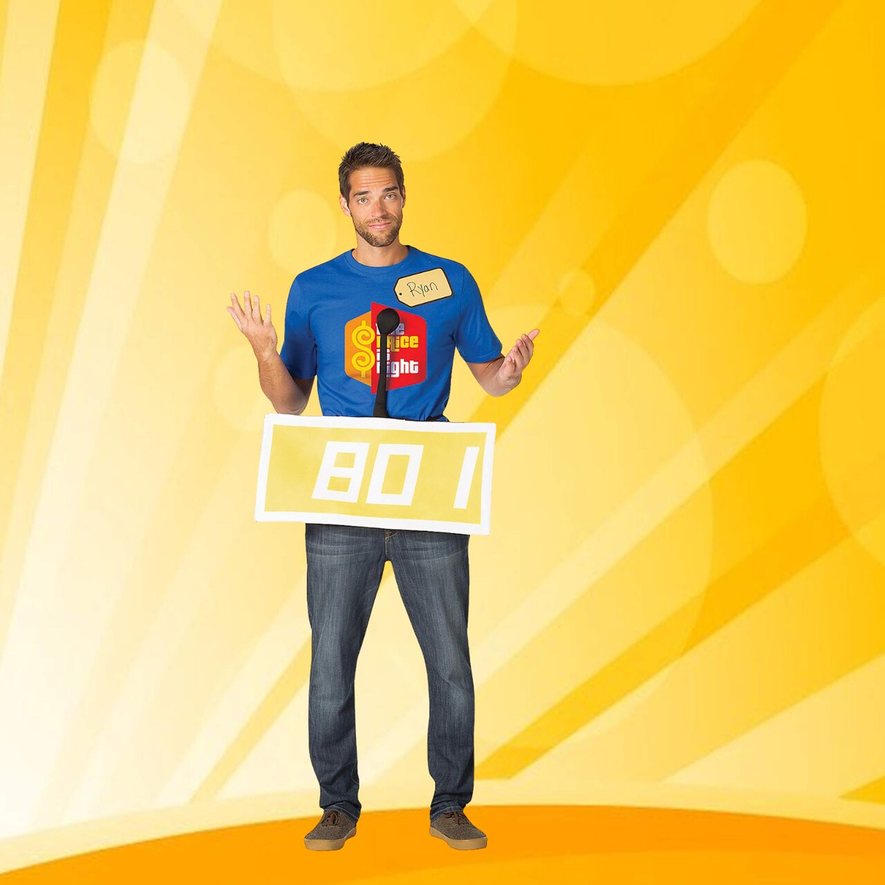 Price Is Right Row Contestant Yellow Costume TV Game Show Party Outfit